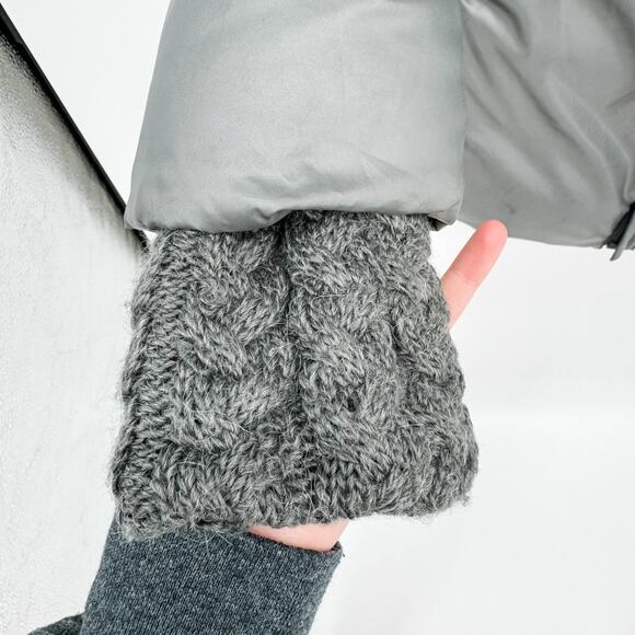 Mackage Puffer Gray Sz Small Coat Jacket Down Knit Best Wrap Grey Winter - Picture 5 of 14